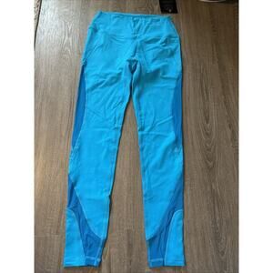 TYC Til You Collapse Leggings Women’s Medium Hyper‎ Blue Mesh Accent NEW